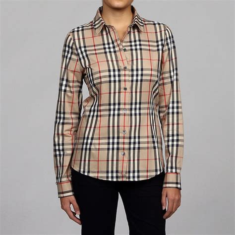 womens burberry blouse|burberry long sleeve shirt women's.